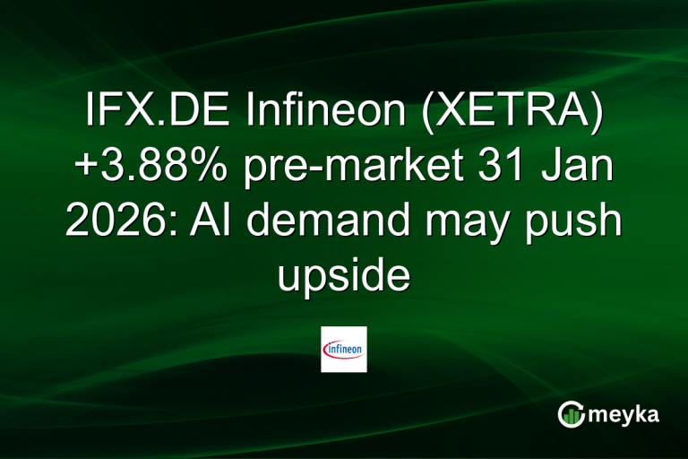IFX.DE Infineon (XETRA) +3.88% pre-market 31 Jan 2026: AI demand may push upside