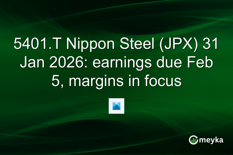 5401.T Nippon Steel (JPX) 31 Jan 2026: earnings due Feb 5, margins in focus