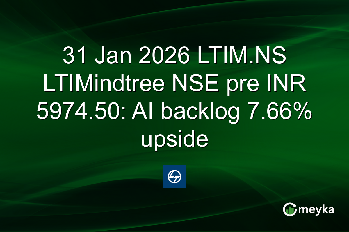 31 Jan 2026 LTIM.NS LTIMindtree NSE pre INR 5974.50: AI backlog 7.66% upside