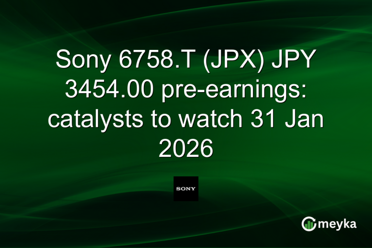 Sony 6758.T (JPX) JPY 3454.00 pre-earnings: catalysts to watch 31 Jan 2026