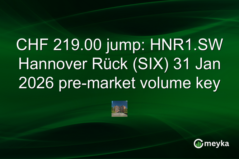 CHF 219.00 jump: HNR1.SW Hannover Rück (SIX) 31 Jan 2026 pre-market volume key