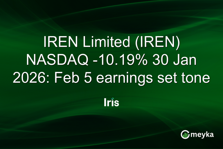 IREN Limited (IREN) NASDAQ -10.19% 30 Jan 2026: Feb 5 earnings set tone