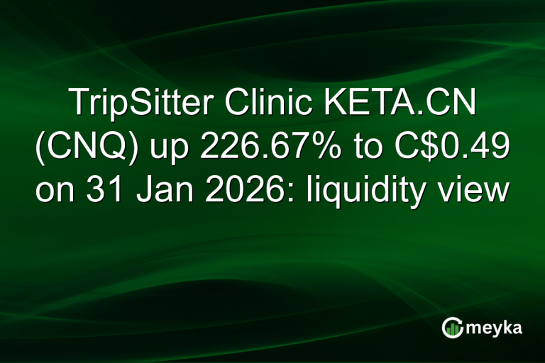 TripSitter Clinic KETA.CN (CNQ) up 226.67% to C$0.49 on 31 Jan 2026: liquidity view