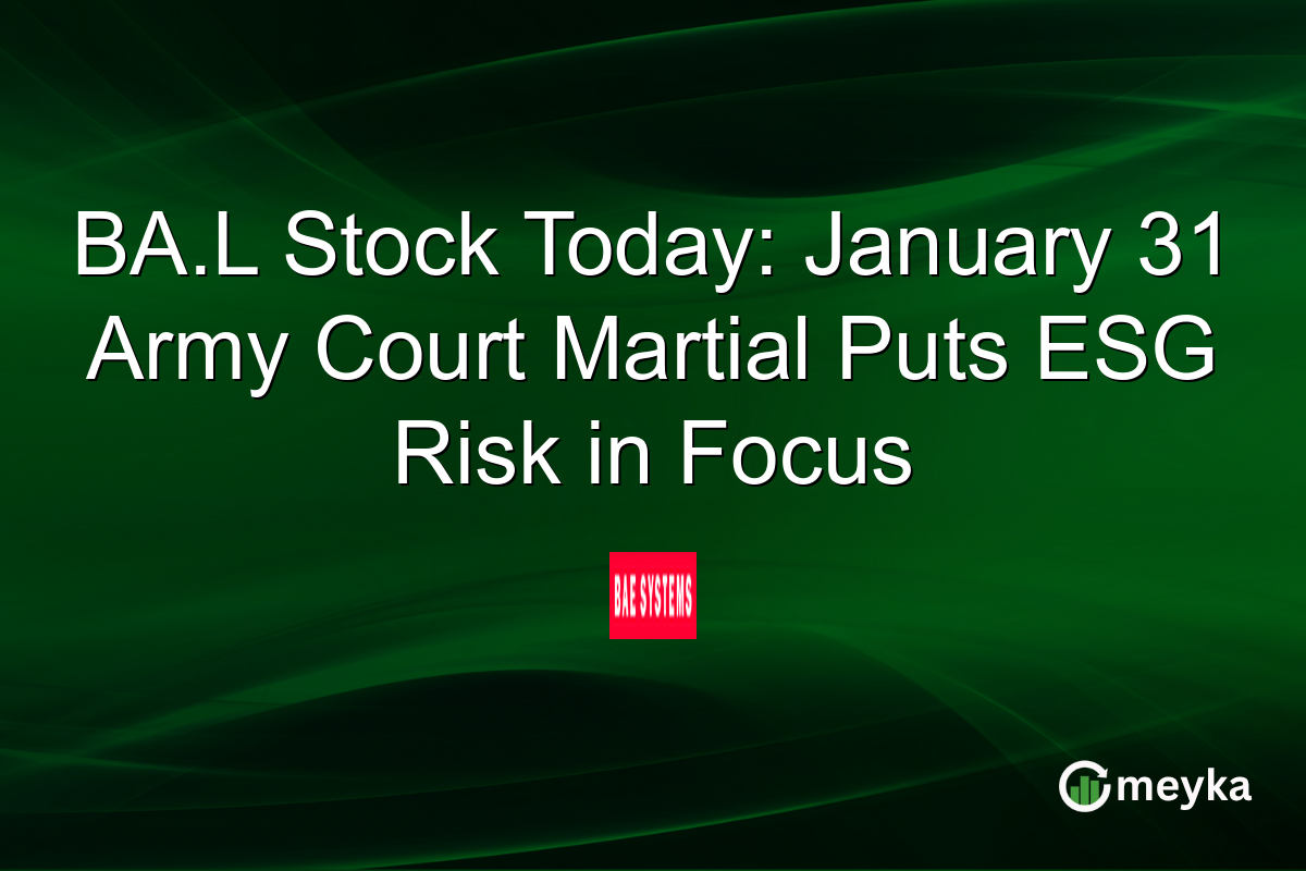 BA.L Stock Today: January 31 Army Court Martial Puts ESG Risk in Focus