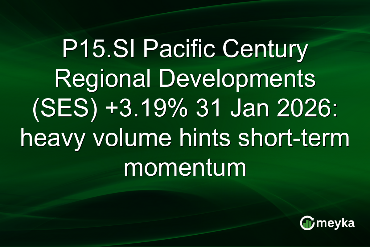 P15.SI Pacific Century Regional Developments (SES) +3.19% 31 Jan 2026: heavy volume hints short-term momentum