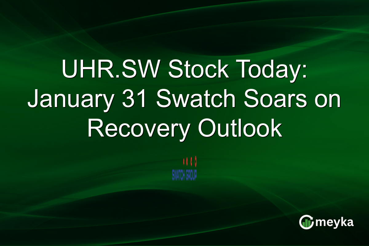 UHR.SW Stock Today: January 31 Swatch Soars on Recovery Outlook
