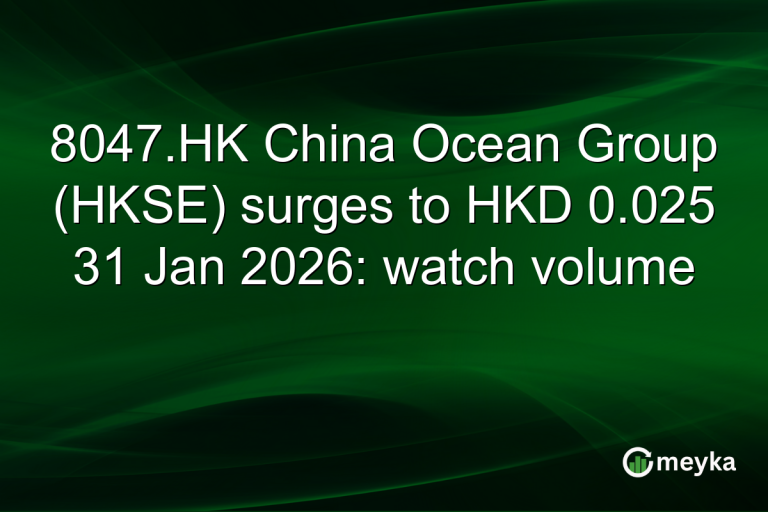 8047.HK China Ocean Group (HKSE) surges to HKD 0.025 31 Jan 2026: watch volume