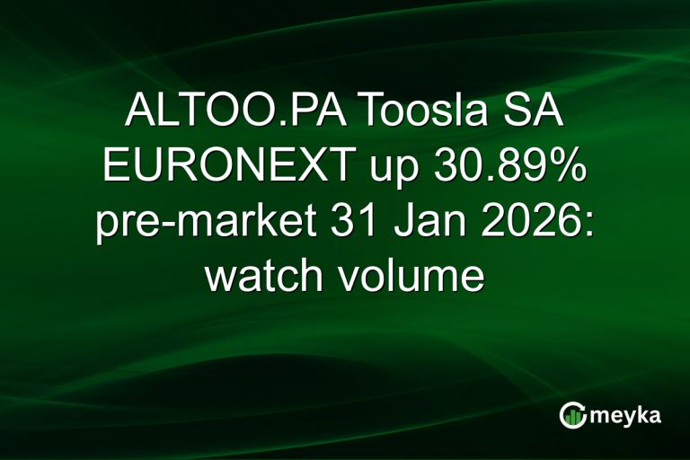 ALTOO.PA Toosla SA EURONEXT up 30.89% pre-market 31 Jan 2026: watch volume