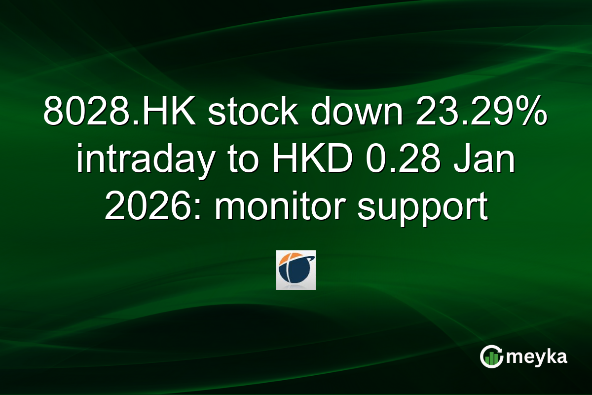 8028.HK stock down 23.29% intraday to HKD 0.28 Jan 2026: monitor support