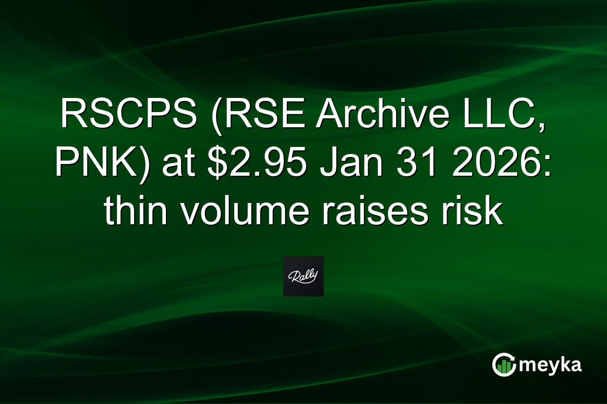 RSCPS (RSE Archive LLC, PNK) at $2.95 Jan 31 2026: thin volume raises risk