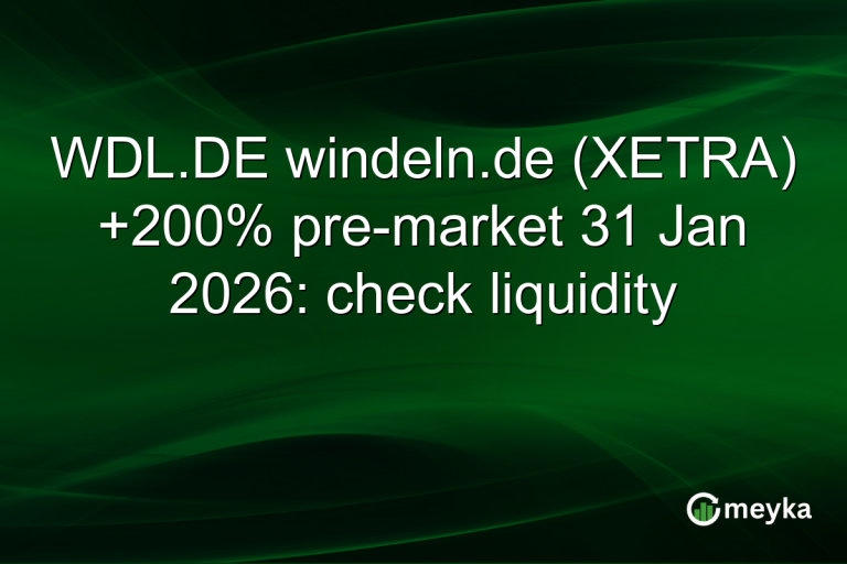 WDL.DE windeln.de (XETRA) +200% pre-market 31 Jan 2026: check liquidity