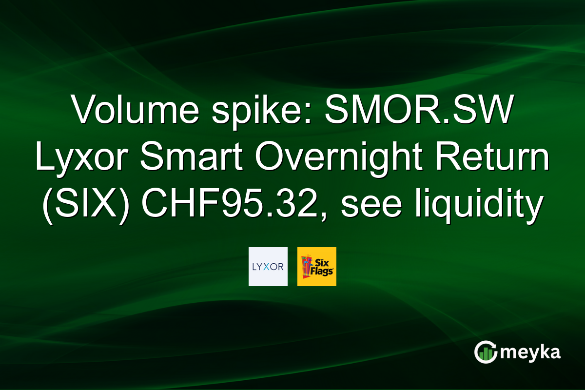 Volume spike: SMOR.SW Lyxor Smart Overnight Return (SIX) CHF95.32, see liquidity