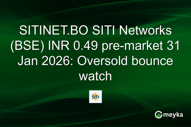 SITINET.BO SITI Networks (BSE) INR 0.49 pre-market 31 Jan 2026: Oversold bounce watch
