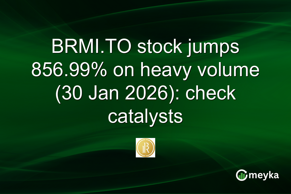 BRMI.TO stock jumps 856.99% on heavy volume (30 Jan 2026): check catalysts