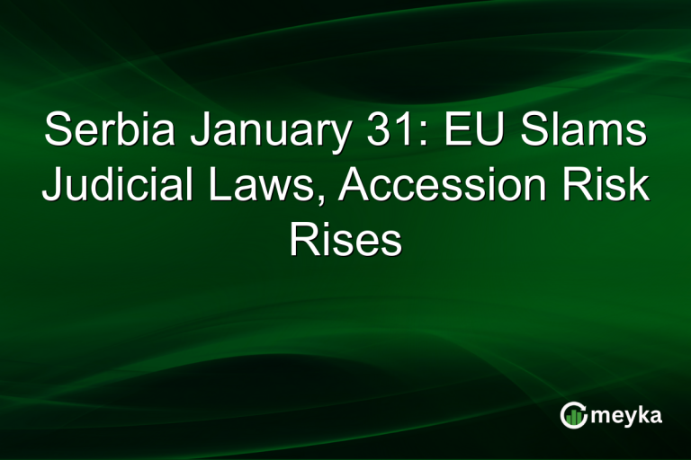 Serbia January 31: EU Slams Judicial Laws, Accession Risk Rises