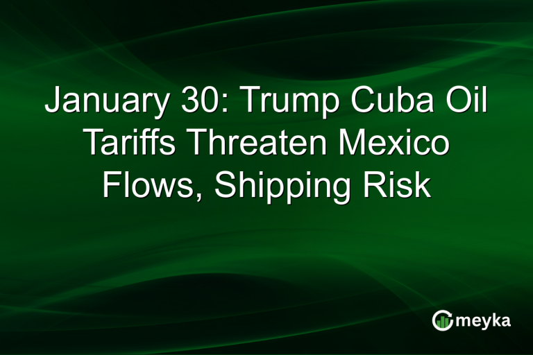 January 30: Trump Cuba Oil Tariffs Threaten Mexico Flows, Shipping Risk