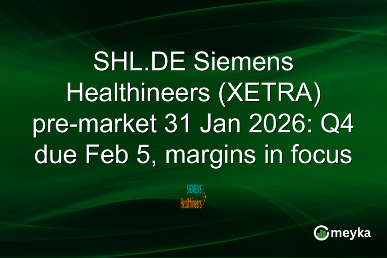 SHL.DE Siemens Healthineers (XETRA) pre-market 31 Jan 2026: Q4 due Feb 5, margins in focus