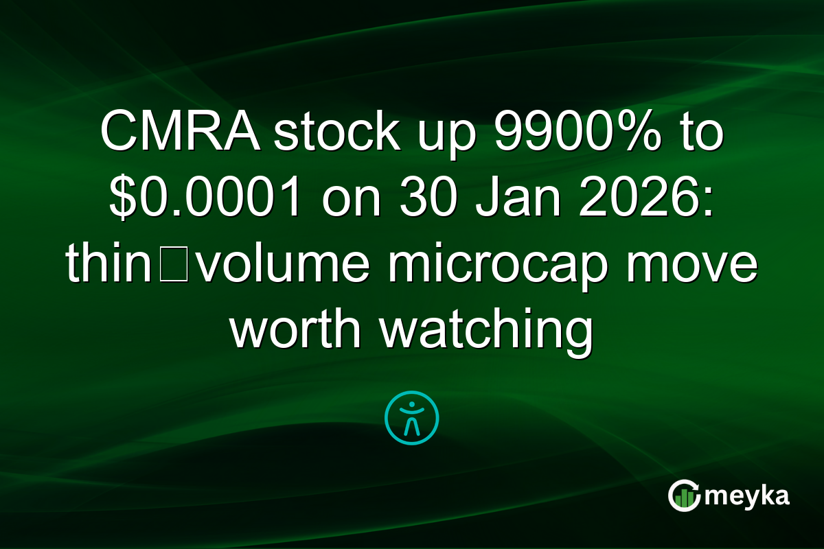 CMRA stock up 9900% to $0.0001 on 30 Jan 2026: thin‑volume microcap move worth watching