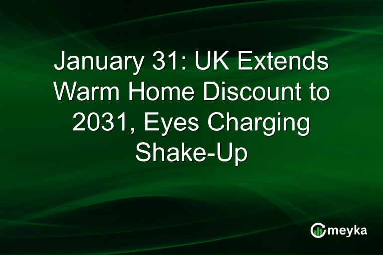 January 31: UK Extends Warm Home Discount to 2031, Eyes Charging Shake-Up