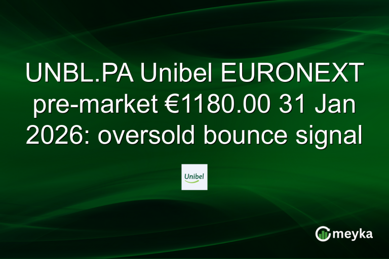 UNBL.PA Unibel EURONEXT pre-market €1180.00 31 Jan 2026: oversold bounce signal