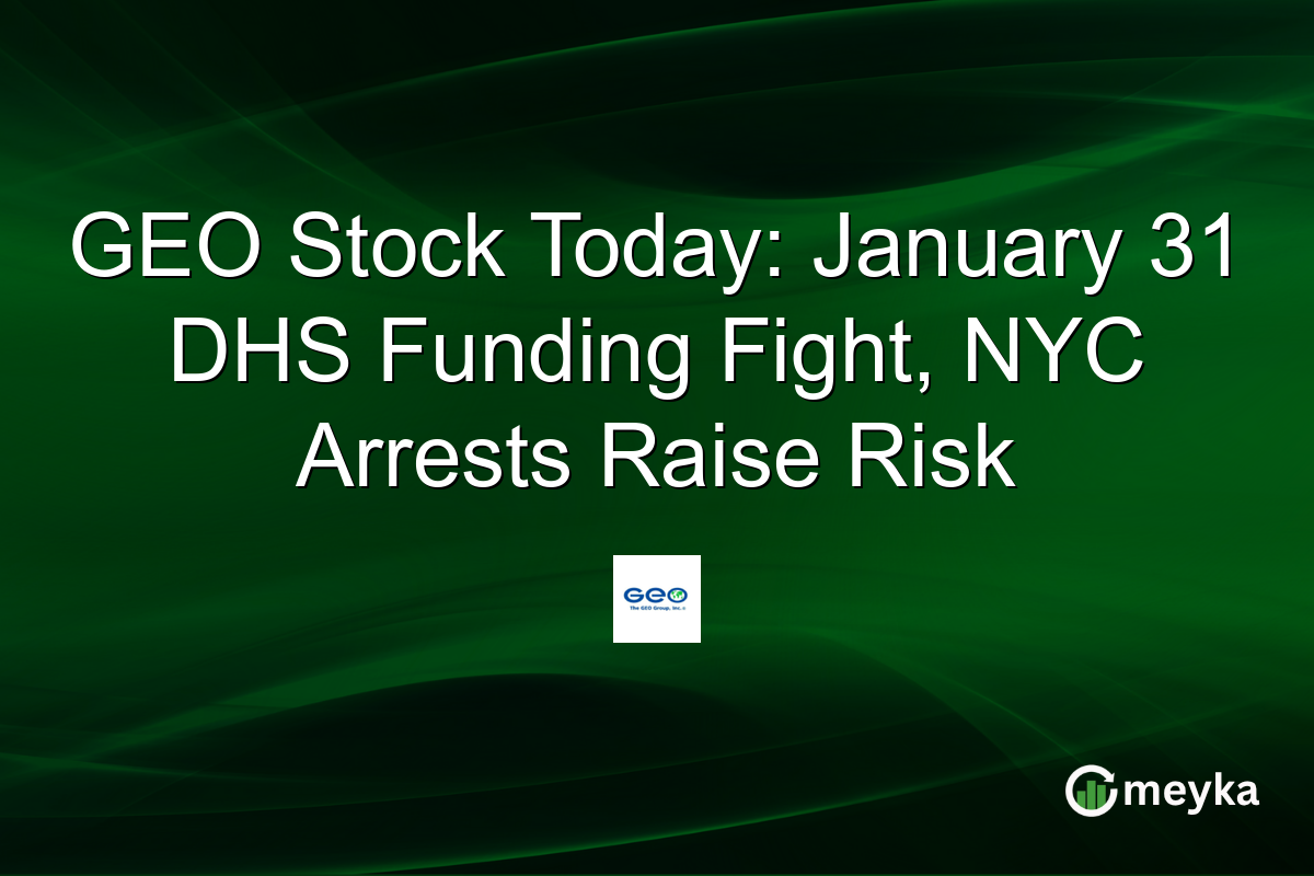 GEO Stock Today: January 31 DHS Funding Fight, NYC Arrests Raise Risk