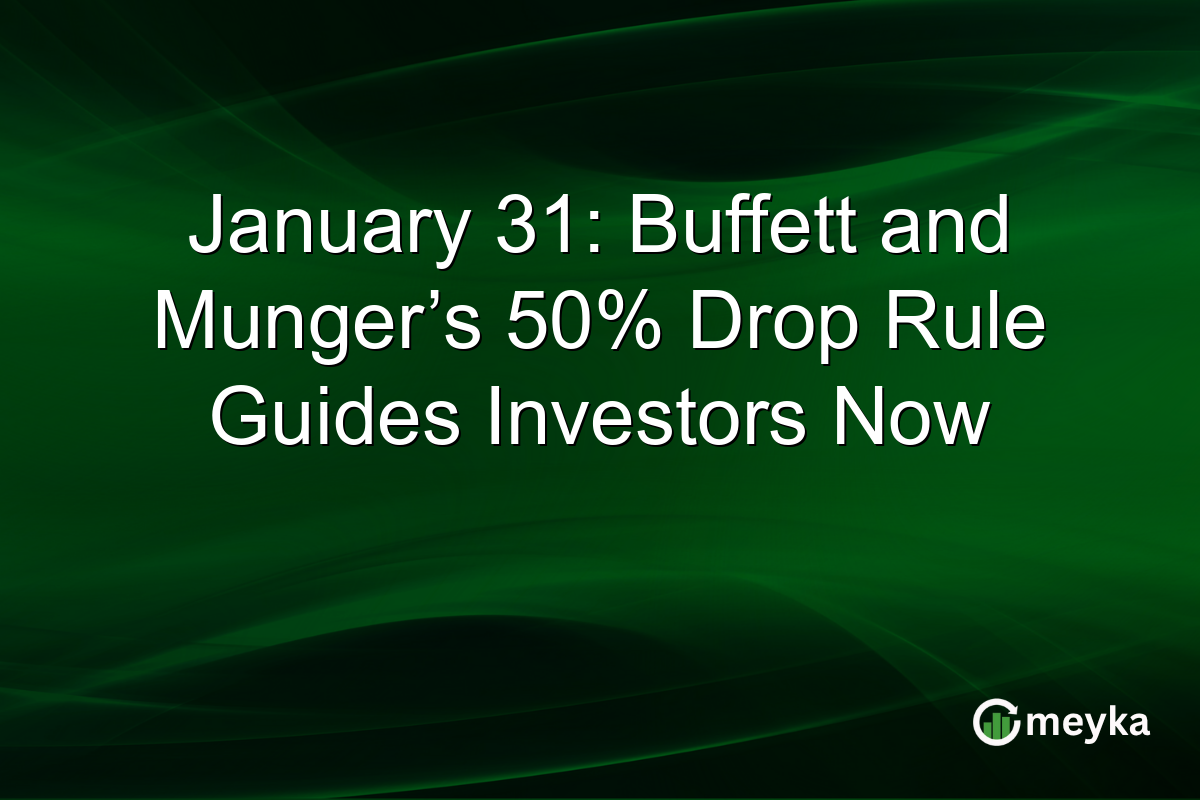 January 31: Buffett and Munger’s 50% Drop Rule Guides Investors Now
