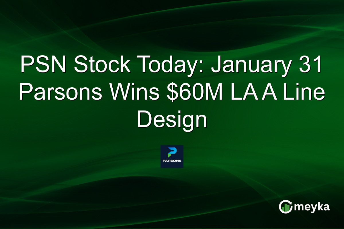 PSN Stock Today: January 31 Parsons Wins $60M LA A Line Design