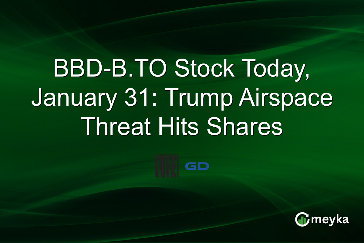 BBD-B.TO Stock Today, January 31: Trump Airspace Threat Hits Shares