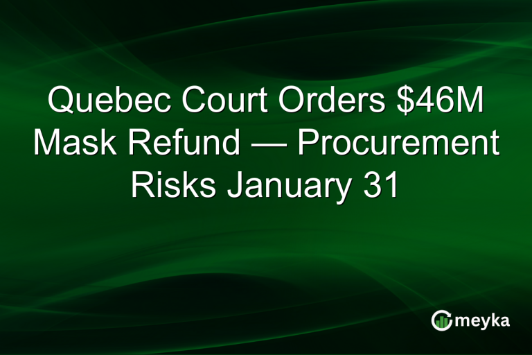 Quebec Court Orders $46M Mask Refund — Procurement Risks January 31