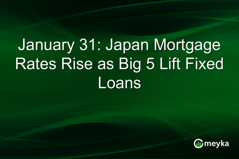 January 31: Japan Mortgage Rates Rise as Big 5 Lift Fixed Loans