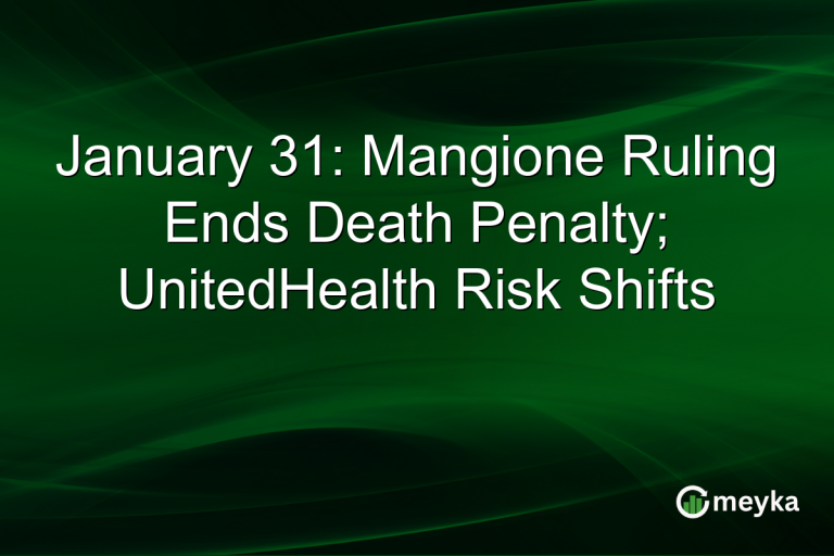 January 31: Mangione Ruling Ends Death Penalty; UnitedHealth Risk Shifts