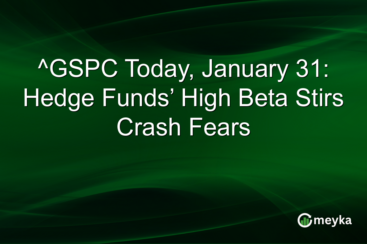 ^GSPC Today, January 31: Hedge Funds’ High Beta Stirs Crash Fears
