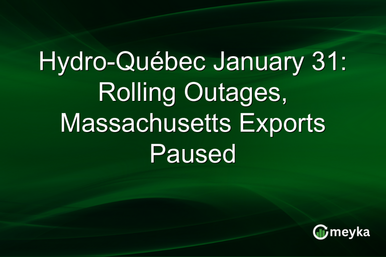 Hydro-Québec January 31: Rolling Outages, Massachusetts Exports Paused
