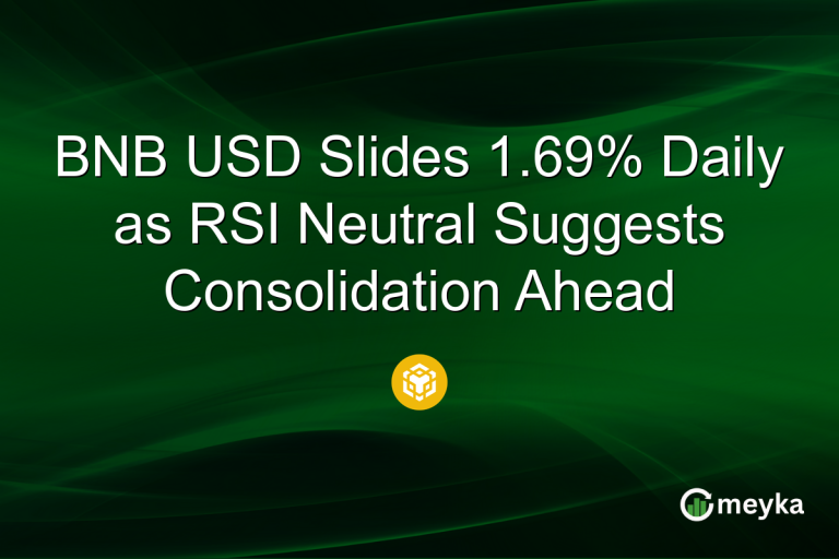 BNB USD Slides 1.69% Daily as RSI Neutral Suggests Consolidation Ahead