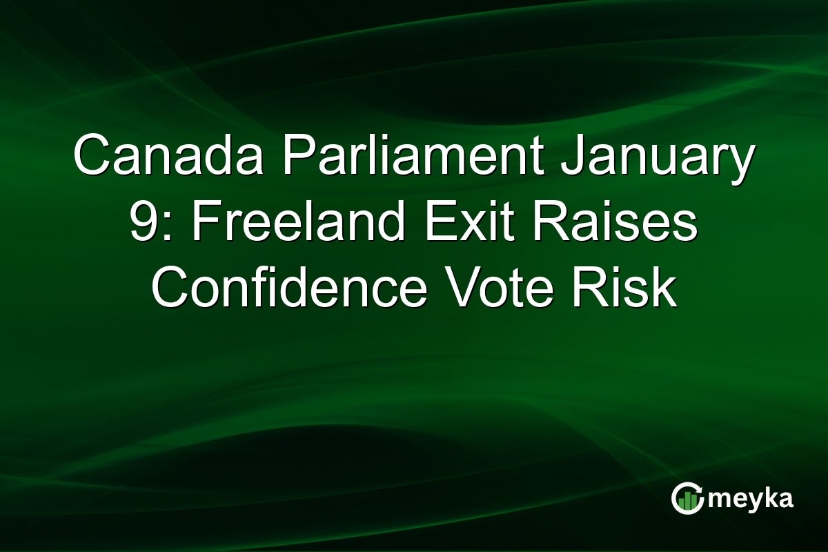 Canada Parliament January 9: Freeland Exit Raises Confidence Vote Risk