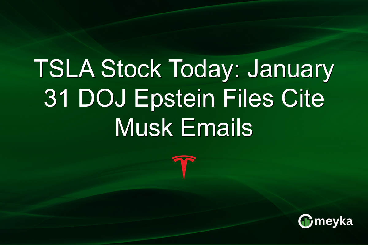 TSLA Stock Today: January 31 DOJ Epstein Files Cite Musk Emails