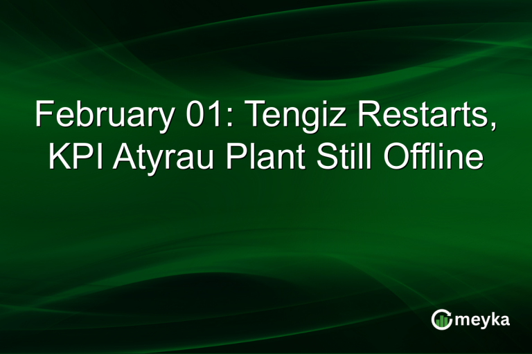 February 01: Tengiz Restarts, KPI Atyrau Plant Still Offline