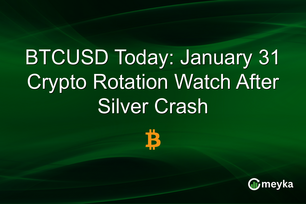 BTCUSD Today: January 31 Crypto Rotation Watch After Silver Crash