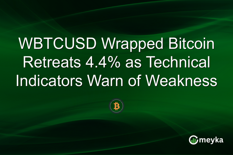 WBTCUSD Wrapped Bitcoin Retreats 4.4% as Technical Indicators Warn of Weakness
