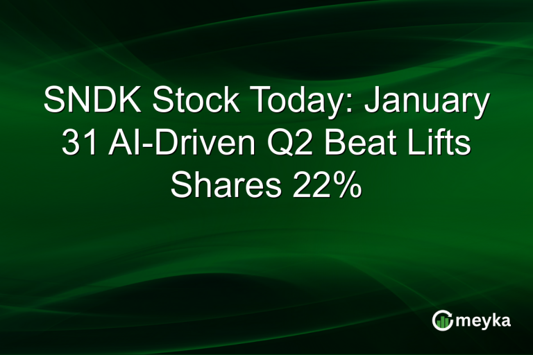 SNDK Stock Today: January 31 AI-Driven Q2 Beat Lifts Shares 22%