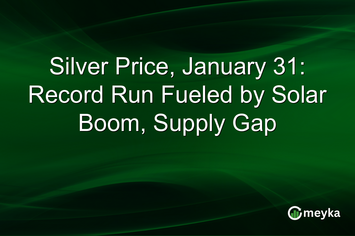 Silver Price, January 31: Record Run Fueled by Solar Boom, Supply Gap