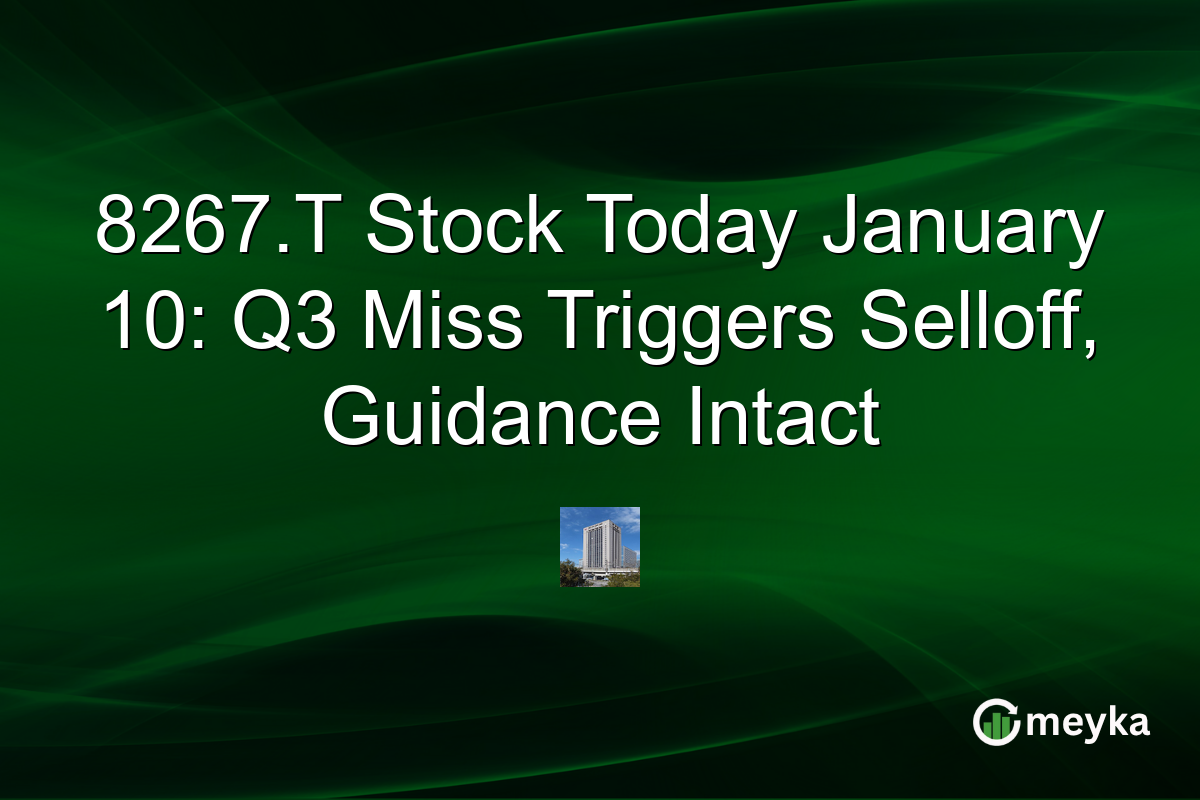8267.T Stock Today January 10: Q3 Miss Triggers Selloff, Guidance Intact