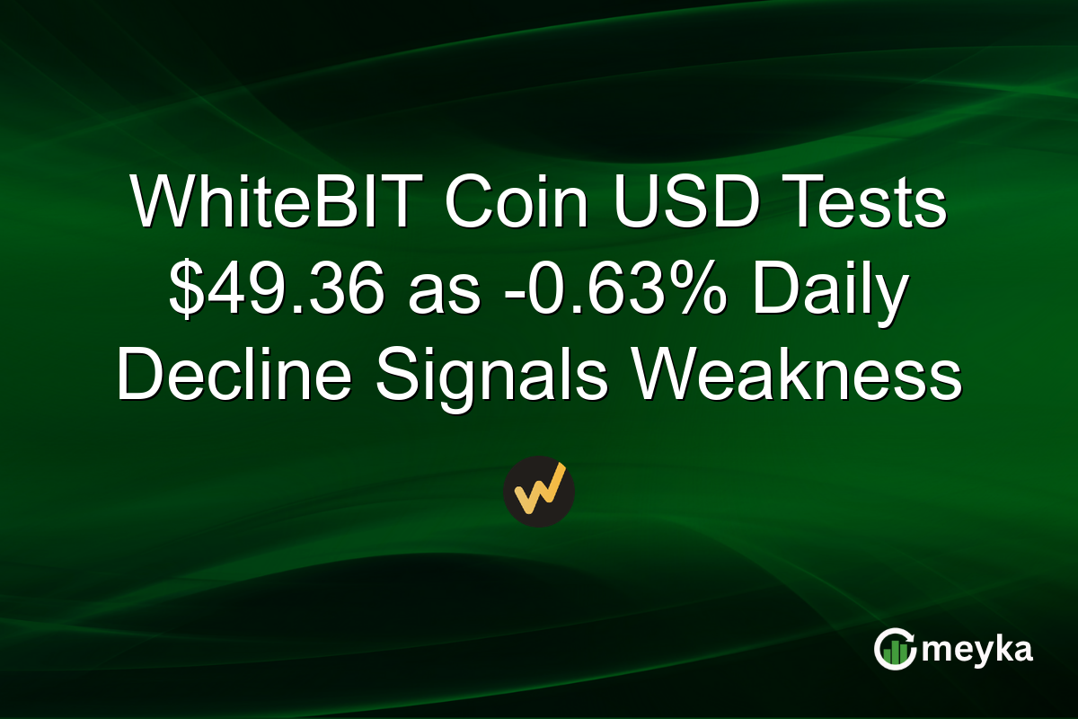 WhiteBIT Coin USD Tests $49.36 as -0.63% Daily Decline Signals Weakness
