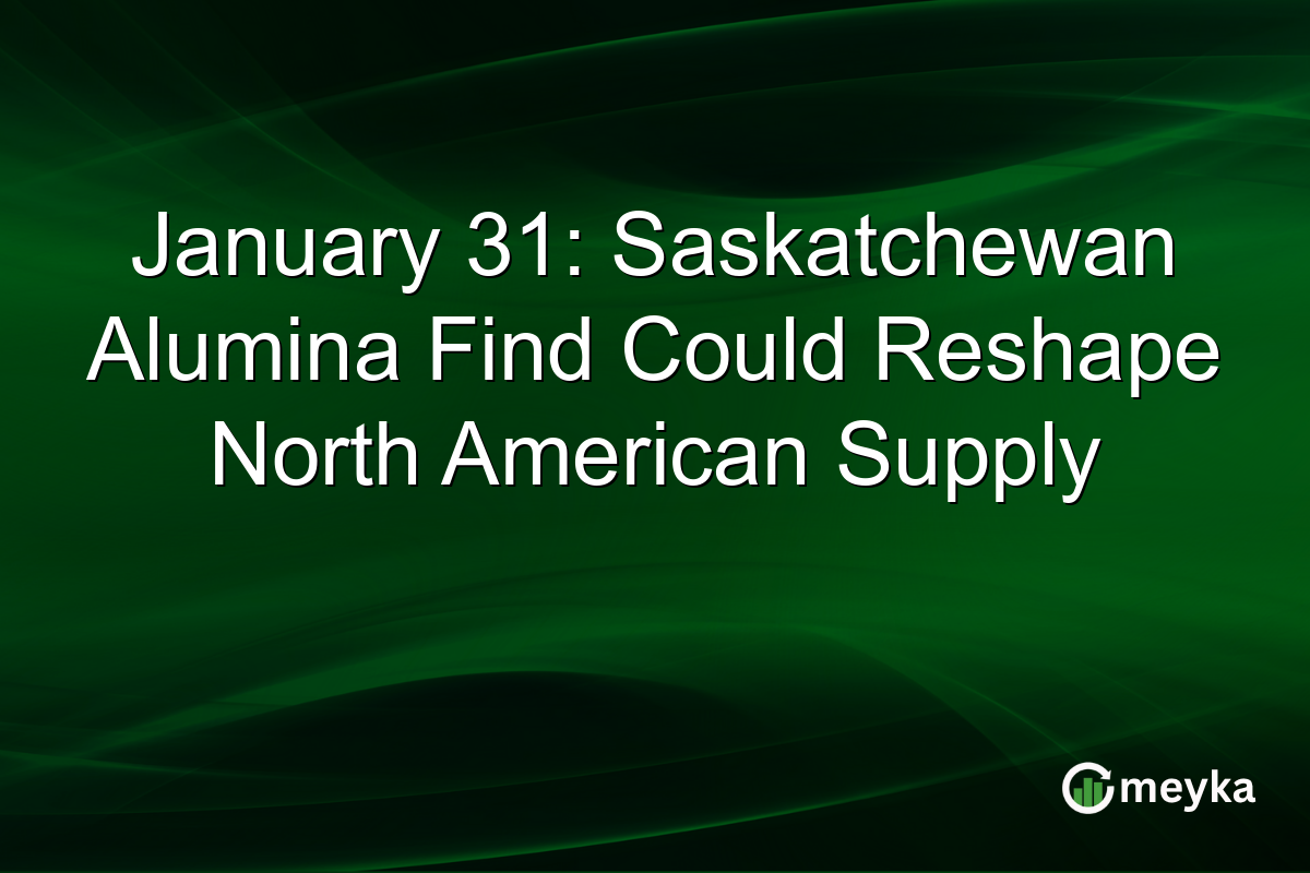 January 31: Saskatchewan Alumina Find Could Reshape North American Supply