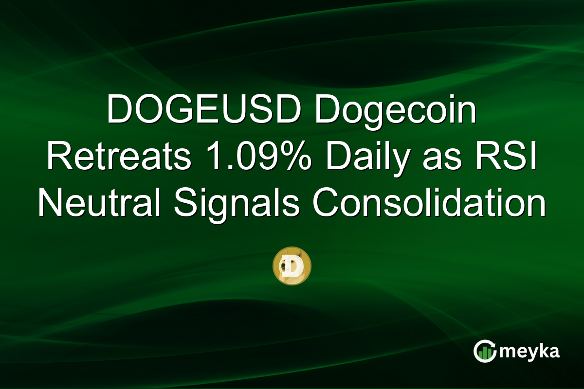 DOGEUSD Dogecoin Retreats 1.09% Daily as RSI Neutral Signals Consolidation