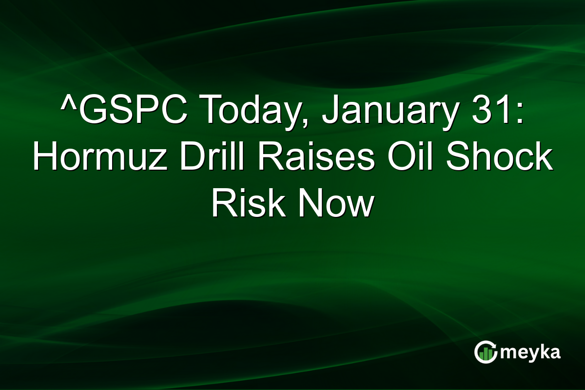 ^GSPC Today, January 31: Hormuz Drill Raises Oil Shock Risk Now