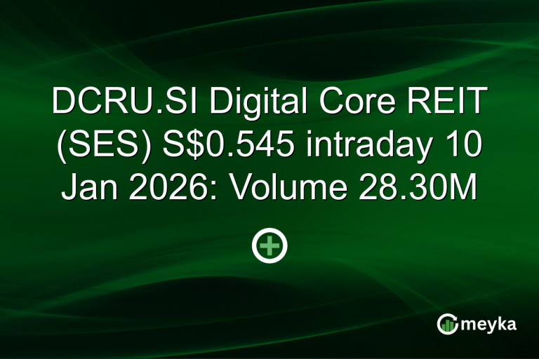 DCRU.SI Digital Core REIT (SES) S$0.545 intraday 10 Jan 2026: Volume 28.30M