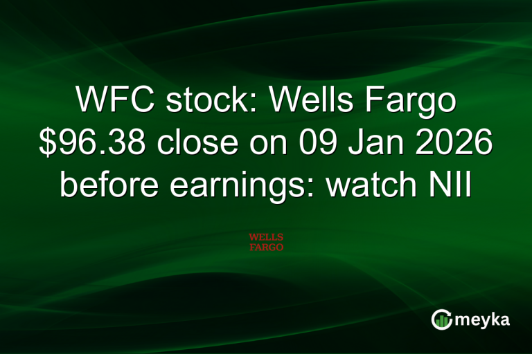 WFC stock: Wells Fargo $96.38 close on 09 Jan 2026 before earnings: watch NII