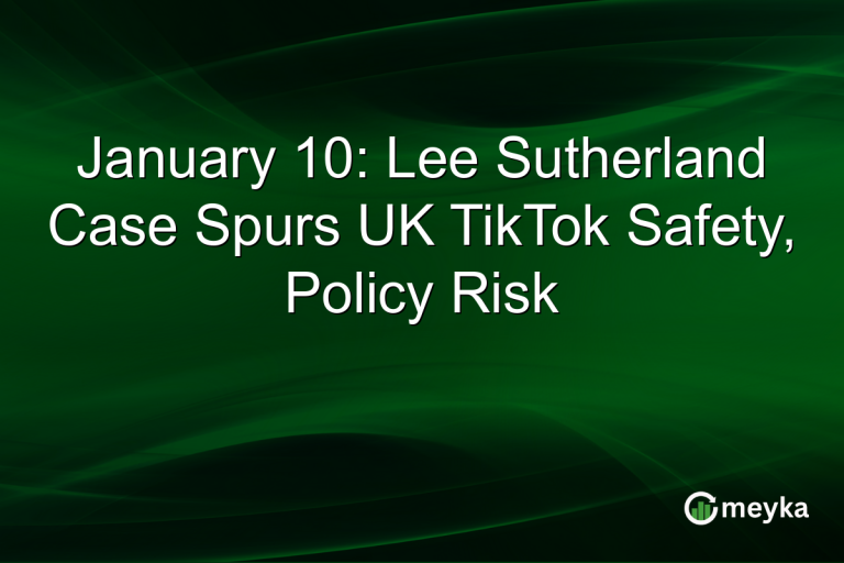 January 10: Lee Sutherland Case Spurs UK TikTok Safety, Policy Risk