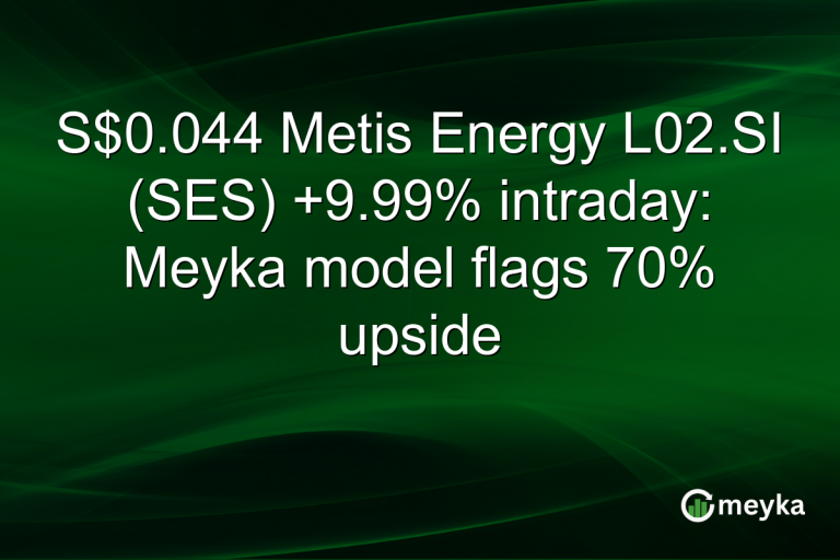 S$0.044 Metis Energy L02.SI (SES) +9.99% intraday: Meyka model flags 70% upside